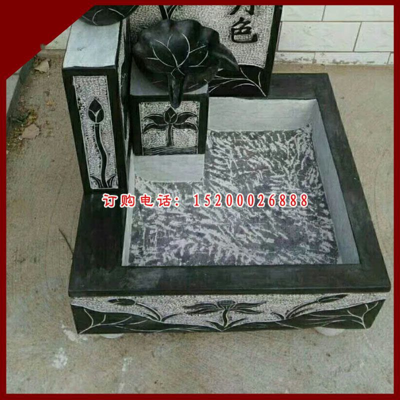 大理石荷花水池   石雕庭院景观雕塑
