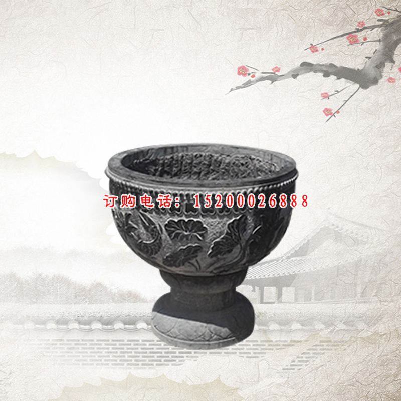 仿古花盆石雕