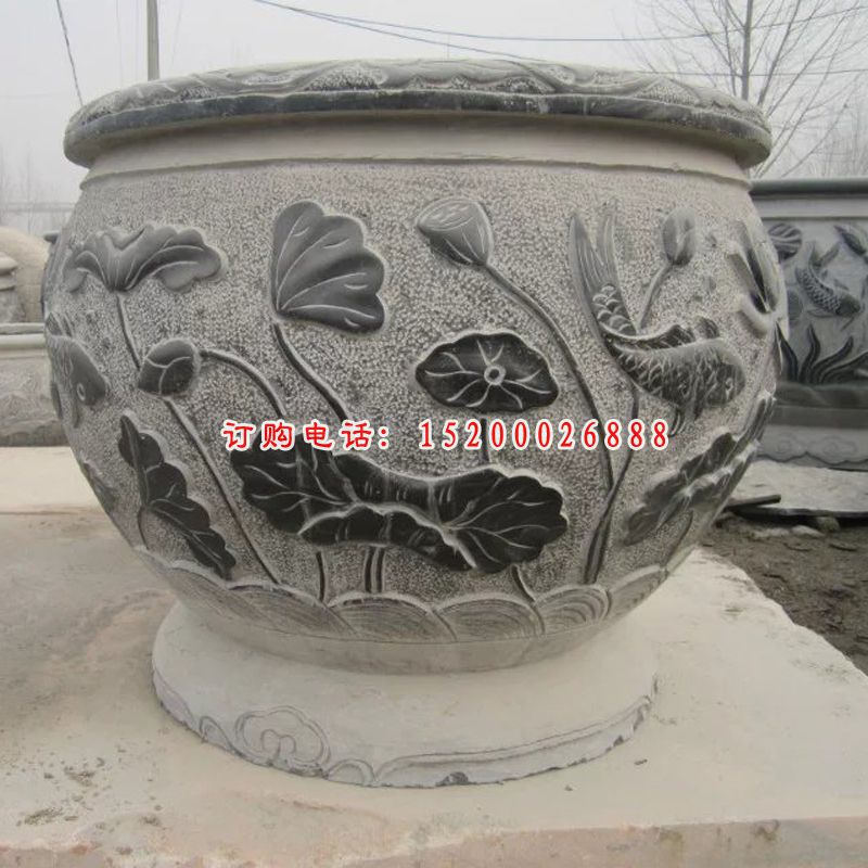 青石水盆，仿古石水盆(2)