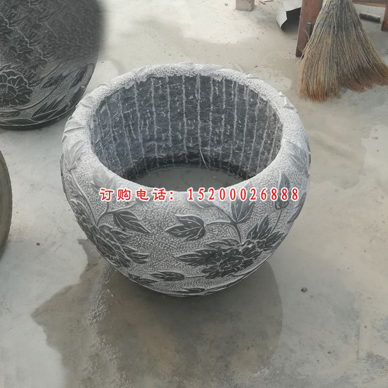 石雕花盆雕塑   大理石景观摆件 (12)