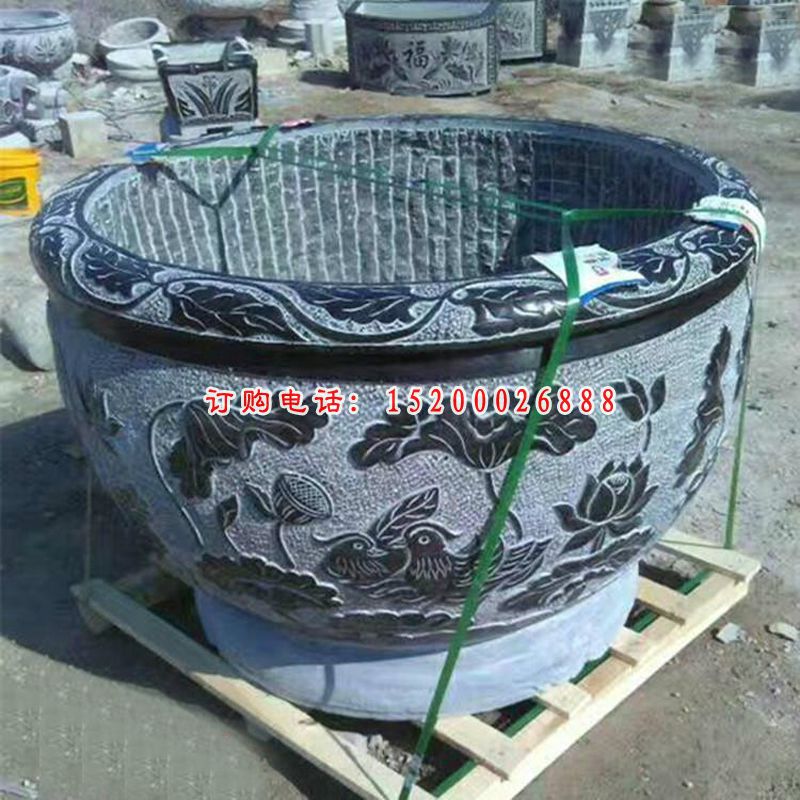 石雕花盆雕塑   大理石景观摆件 (14)