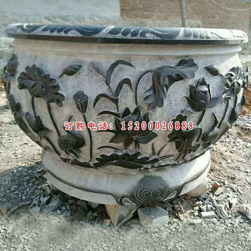 石雕水缸，仿古石水缸