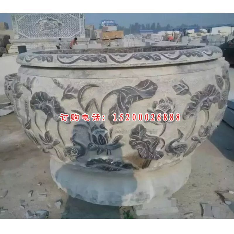 石雕水盆，仿古石水缸(1)