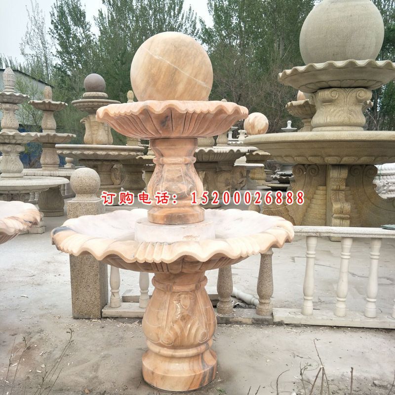 大理石风水球  石雕小区景观雕塑 (6)