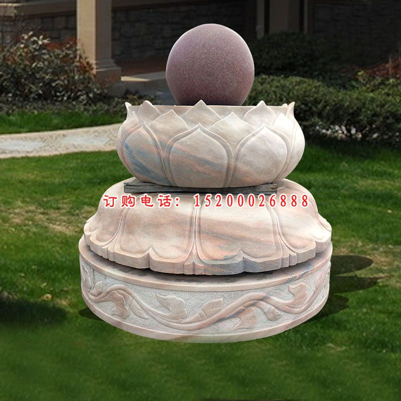 大理石风水球  石雕小区景观雕塑 (18)