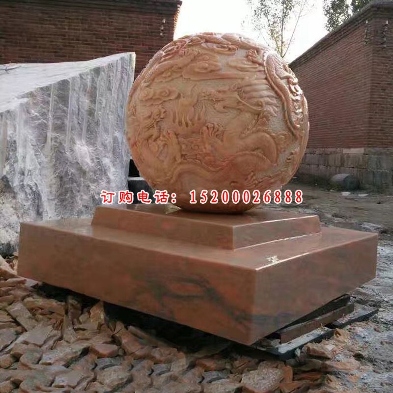 风水球石雕公园风水球雕塑 (1)