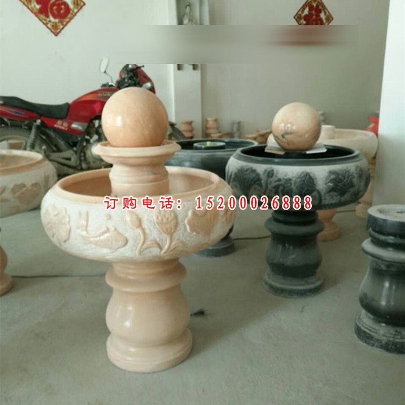小型风水球石雕，景观石雕