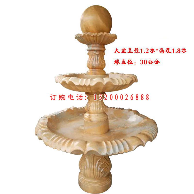 晚霞红风水球石雕，大理石景观雕塑