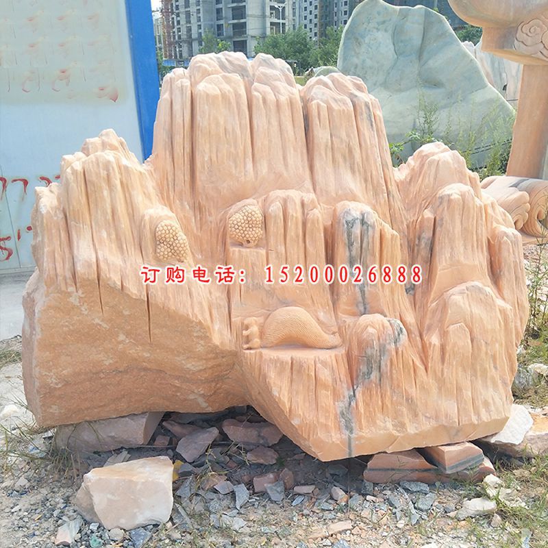 大理石假山  石雕企业门口摆件