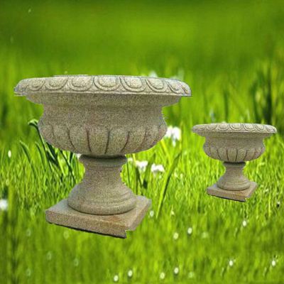 大理石花盆  石雕公园景观雕塑