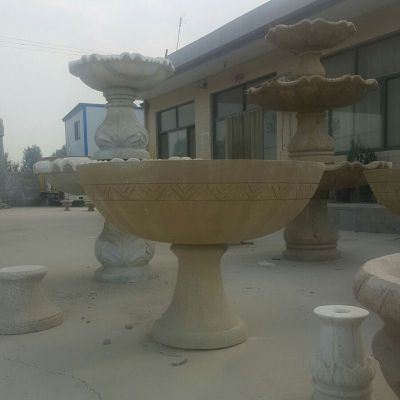 大理石花盆  石雕小区景观摆件 