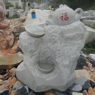 茶壶石雕，广场景观石雕 