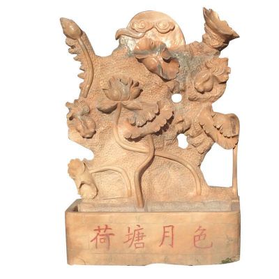 大理石荷塘月色  石雕公园景观摆件