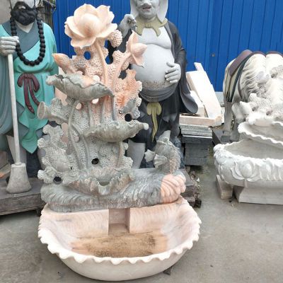 大理石金银花仙鹤  石雕公园景观摆件 