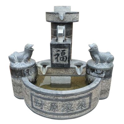 大理石貔貅水池 石雕企业景观摆件 