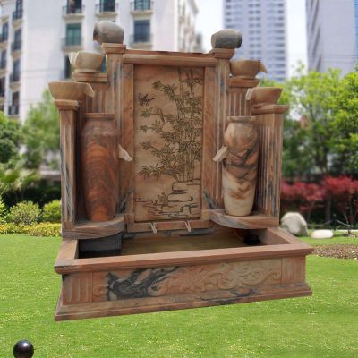 晚霞红壁画   石雕广场景观雕塑