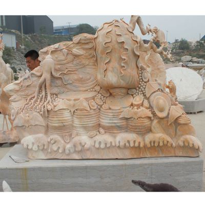 珍珠白菜石雕，招财白菜石雕