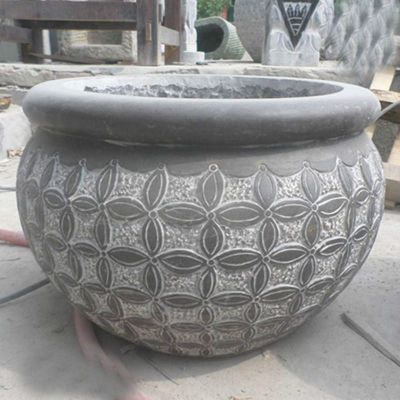 仿古水缸雕塑   石雕景观摆件