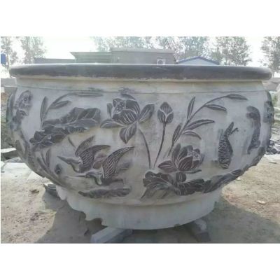 石雕水盆，仿古石水缸