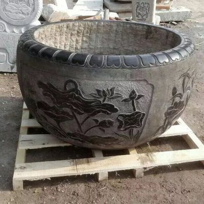 石雕水盆，青石水盆，仿古石雕 