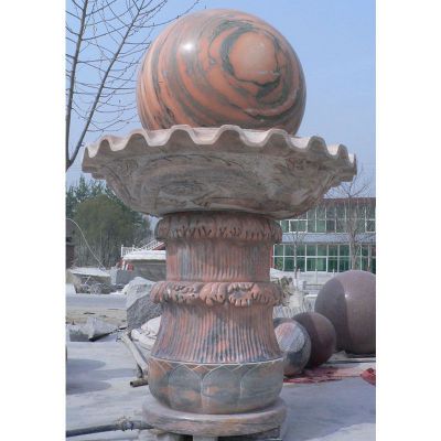 风水球石雕，石头圆球水盆