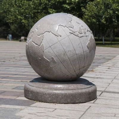 大理石地球仪，校园景观石雕