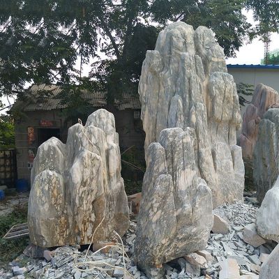 大理石假山雕塑   石雕公园景观摆件