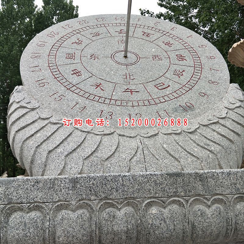 大理石珍惜日晷   石雕校园景观雕塑 (5)