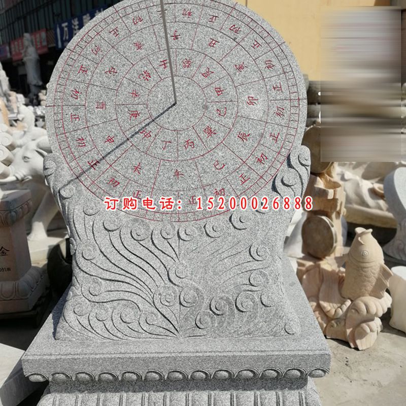 汉白玉赤道式日晷   石雕广场景观雕塑 (2)