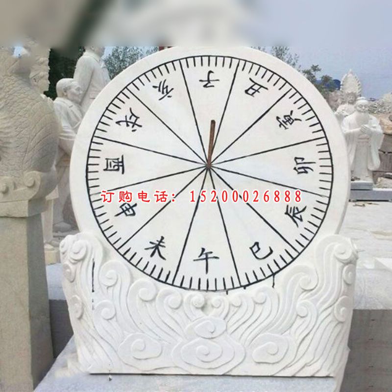汉白玉石雕日晷，广场日晷石雕