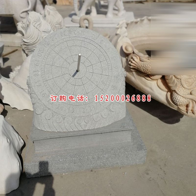 汉白玉赤道式日晷   石雕广场景观雕塑 (6)