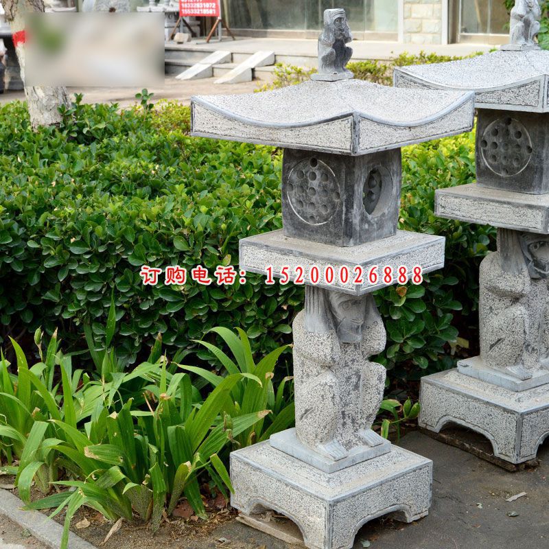 大理石青石宫灯   石雕小区景观雕塑