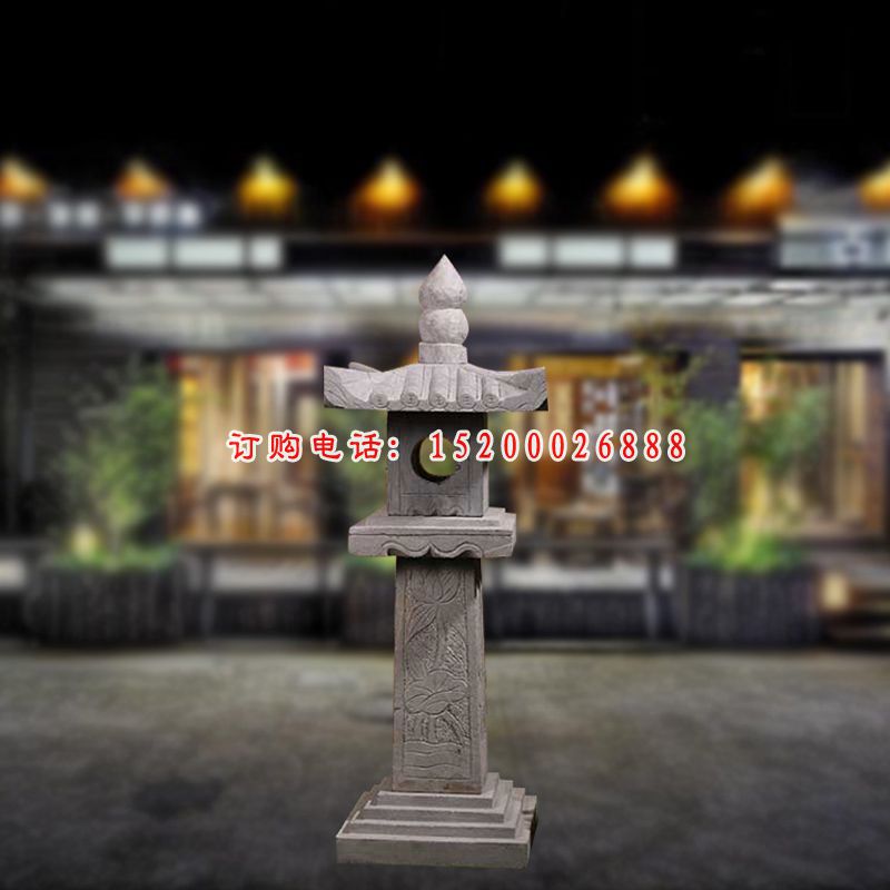 大理石日式石灯雕塑，公园景观雕塑
