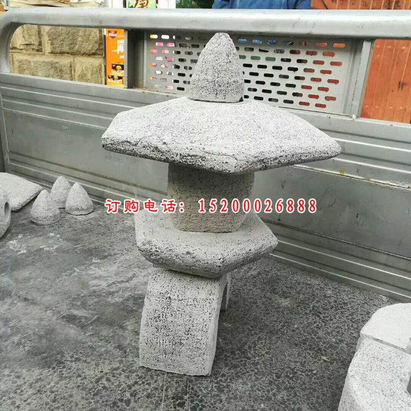 大理石寺庙宫灯 石雕庭院摆件