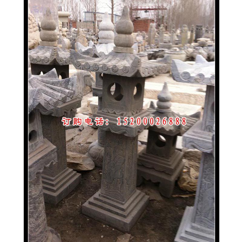 仿古灯公园景观雕塑，仿古石雕