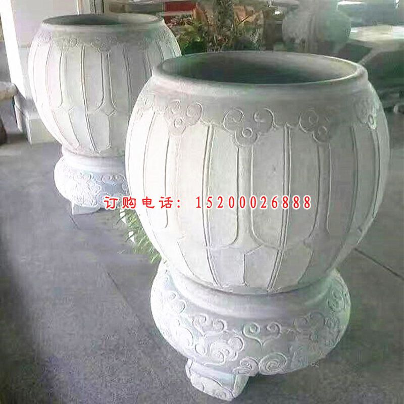 灯笼形水缸石雕 庭院水缸石雕