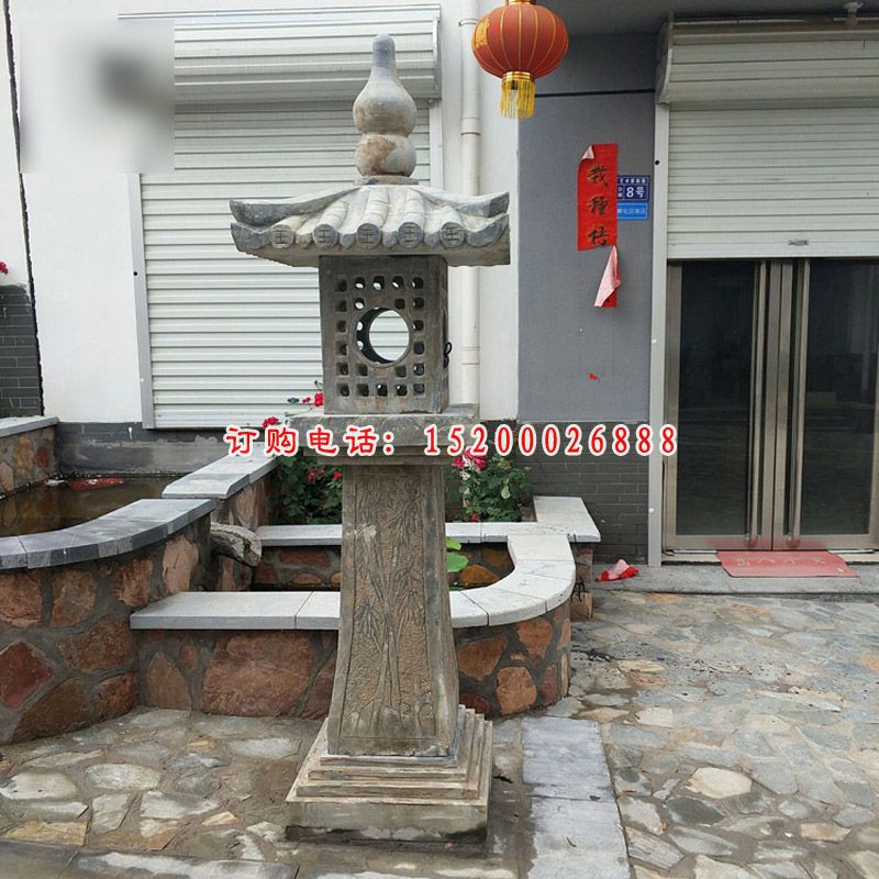 仿古石灯雕塑，园林景观石灯