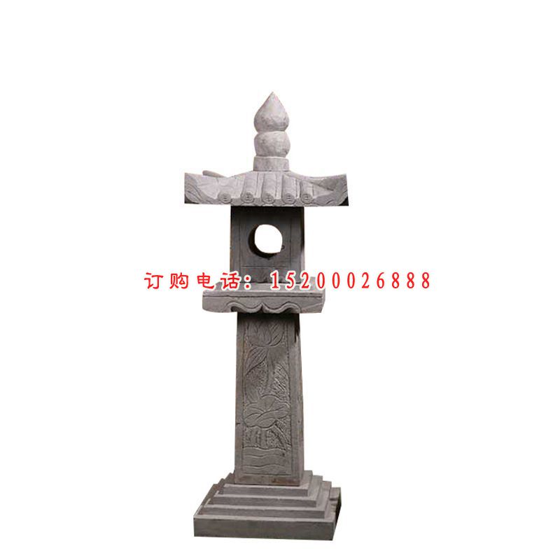 公园景观雕塑，大理石日式石灯雕塑