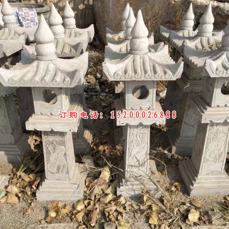 公园石雕宫灯 大理石灯 (2)