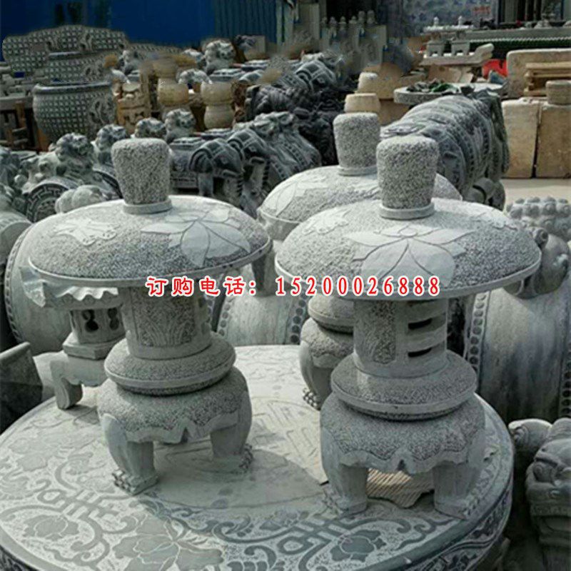 公园石雕宫灯 大理石灯9