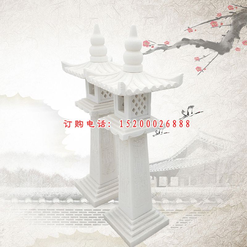 汉白玉石灯