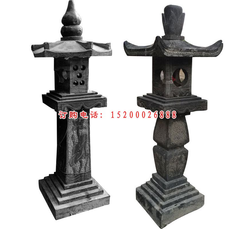 青石仿古灯笼 公园石灯
