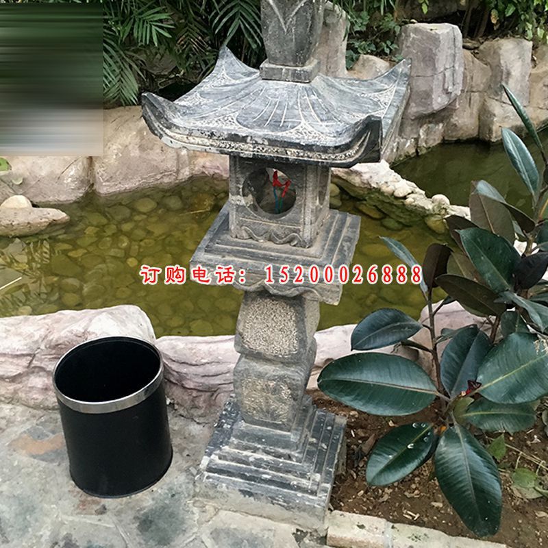 青石宫灯  石雕庭院景观雕塑