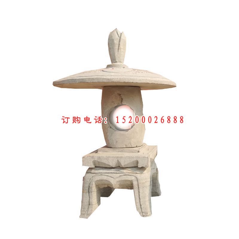 青石小型宫灯  石雕庭院景观雕塑