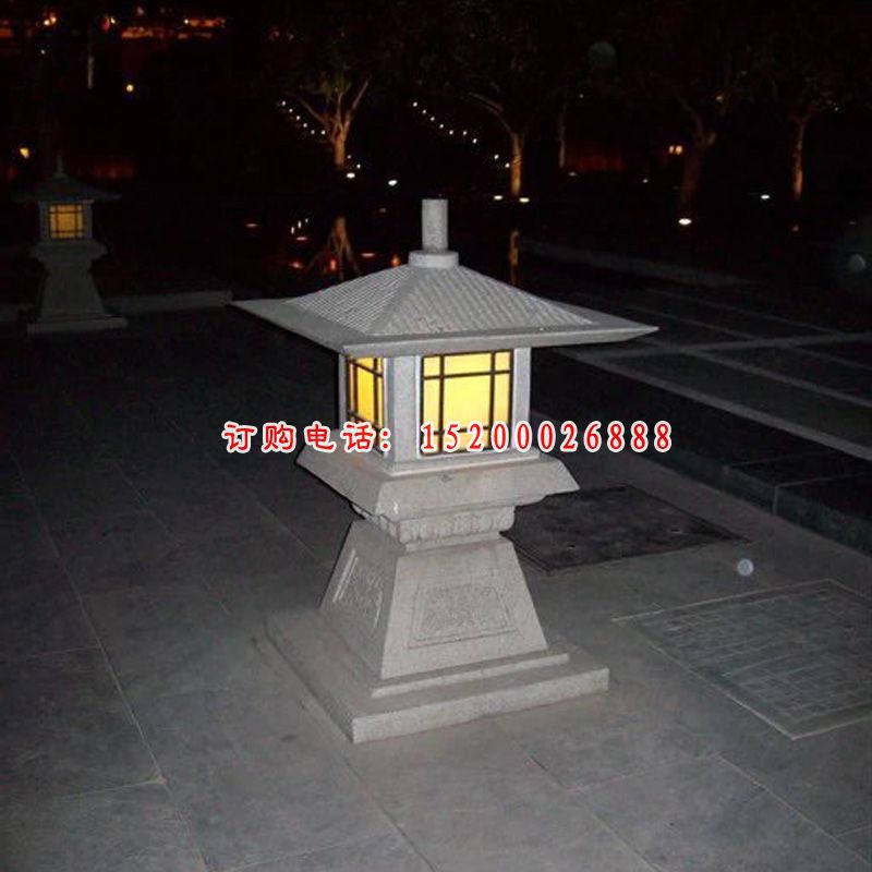 石灯雕塑，汉白玉石灯雕塑 (3)