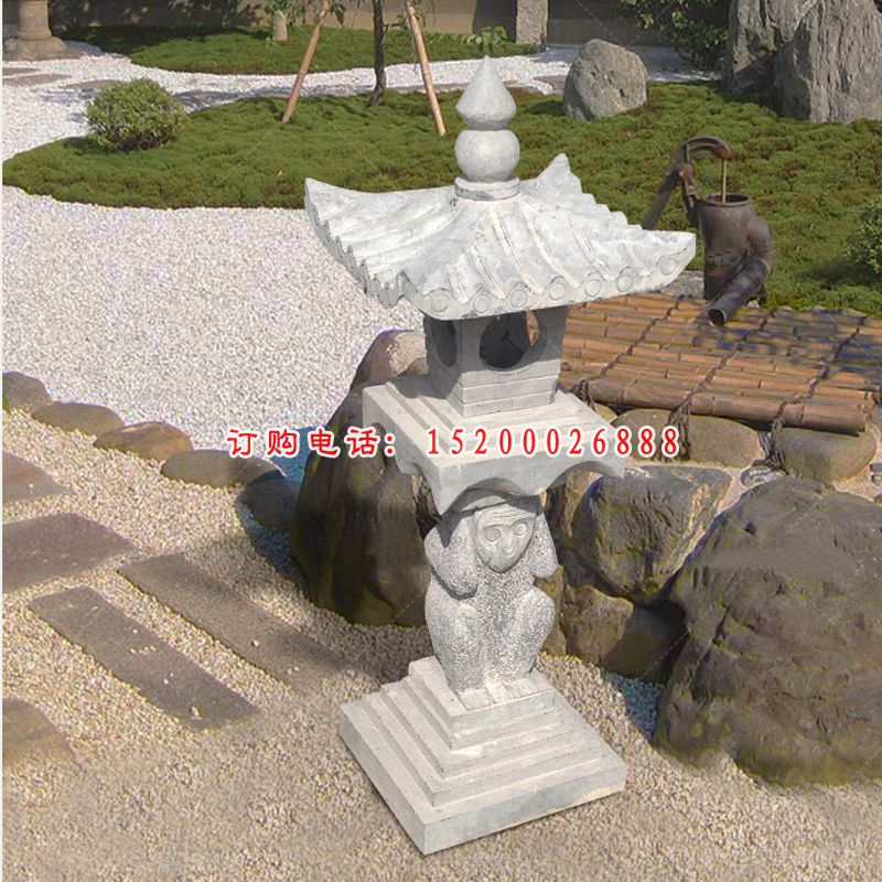 石灯雕塑，酒店景观摆件