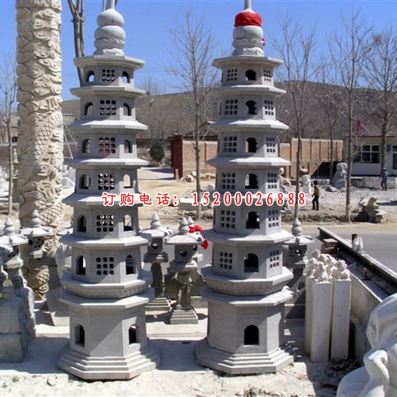 石塔，大理石石塔石灯
