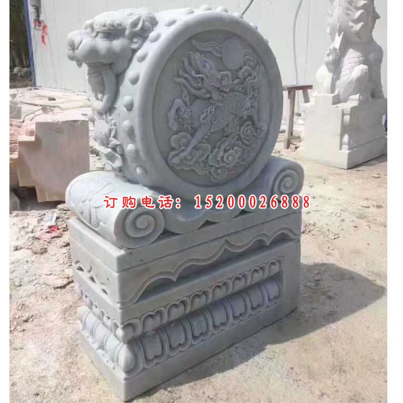 抱鼓石雕塑，门墩雕塑