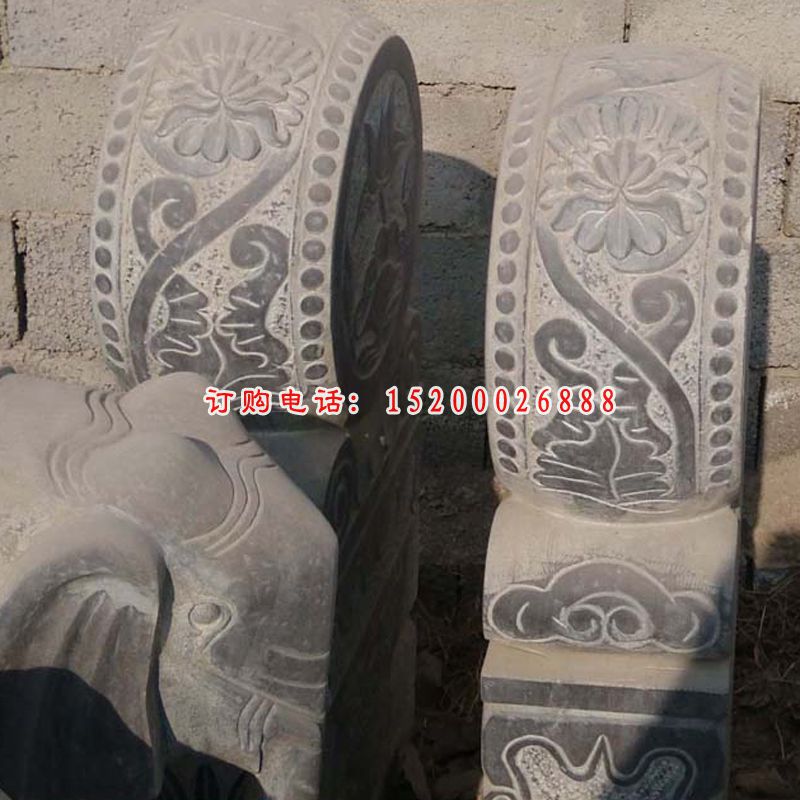 大理石莲花抱鼓  石雕门口雕塑