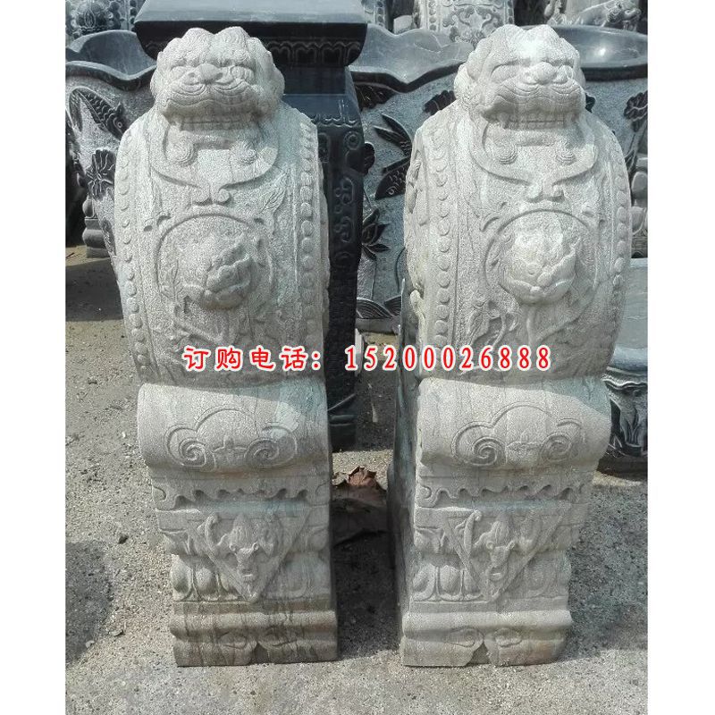 大理石门墩雕塑，门枕石雕塑